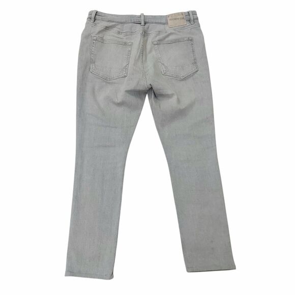 All Saints Cigarette Skinny Jeans Mens 38x29 Gray Cotton Blend Button Fly Denim - Picture 5 of 14